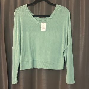 Auden Mint Green Ribbed Pajama Top